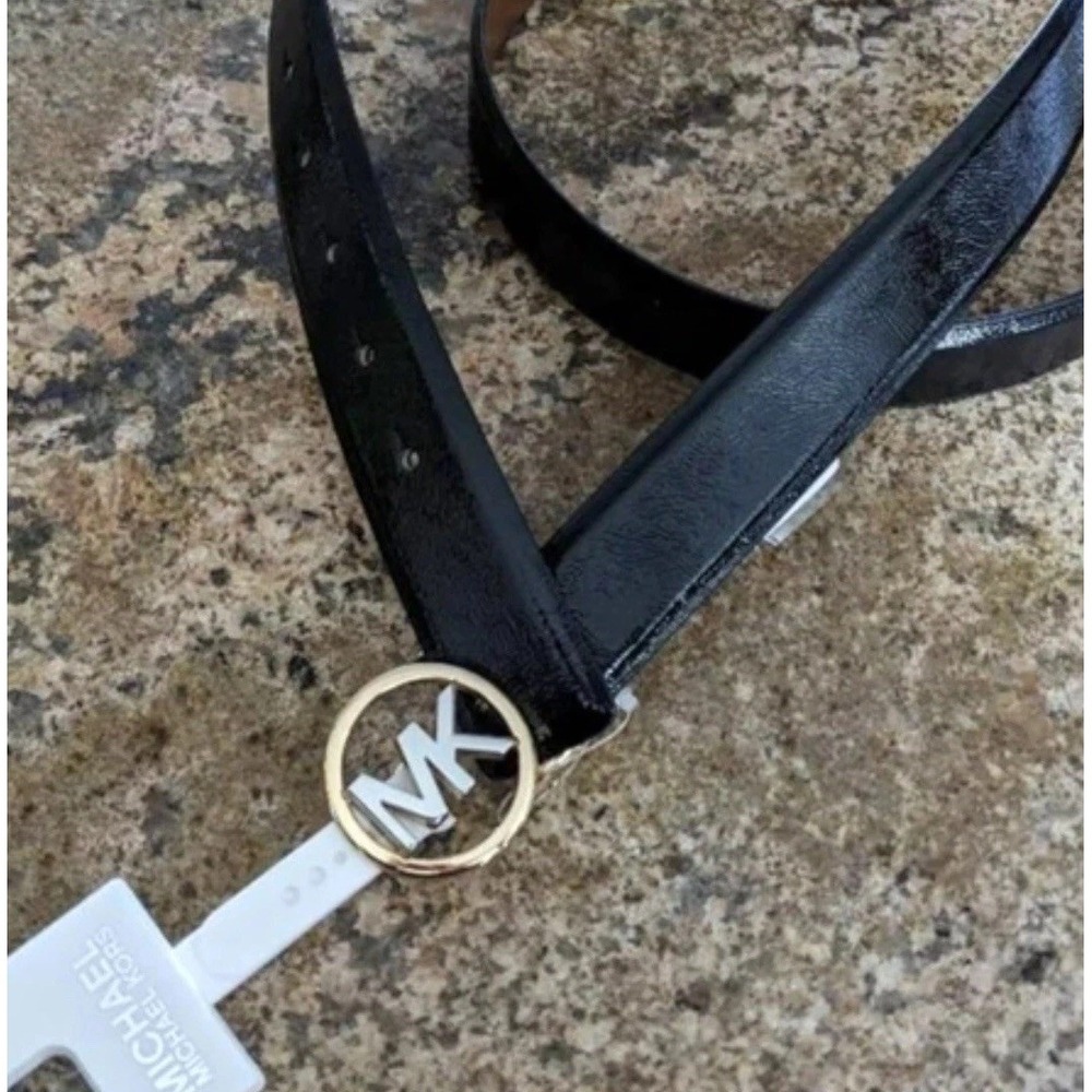 MICHAEL‎ KORS REVERSIBLE WOMEN's Genuine LEATHER BELT BLK/Brown Sz XL NWT